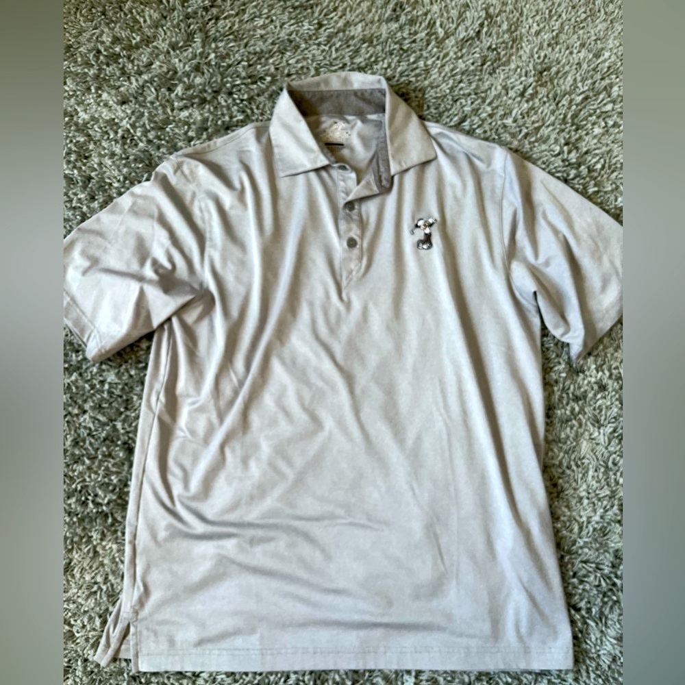 Disney WDW Golf Polo Shirt size small - grey - Swinging Mickey - sports athletic